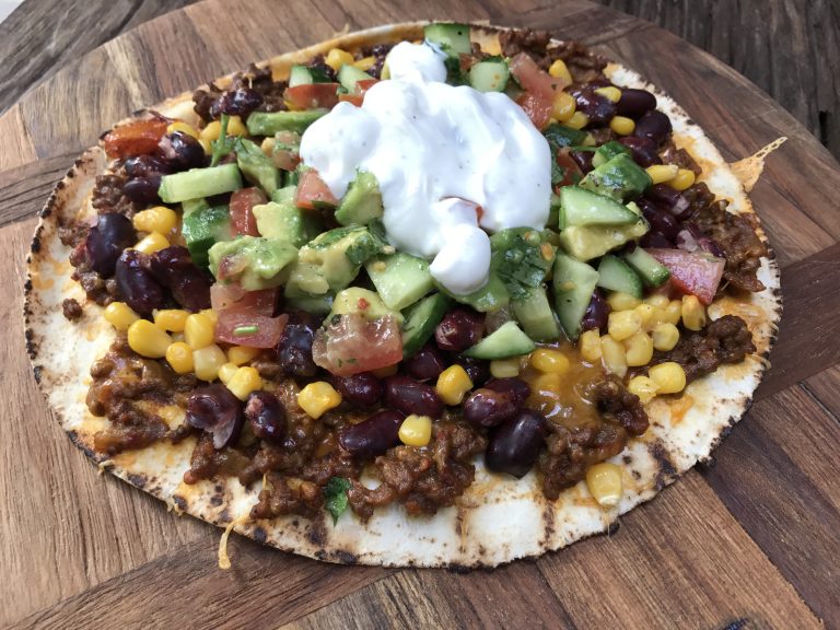 Tostada's met kruidig gehakt