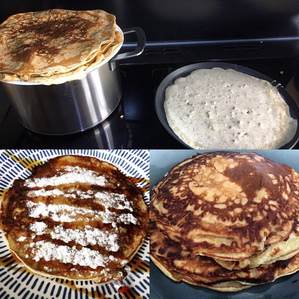 Basisrecept Pannenkoekenbeslag: 1 gezond recept 1 ietsjes minder gezond....