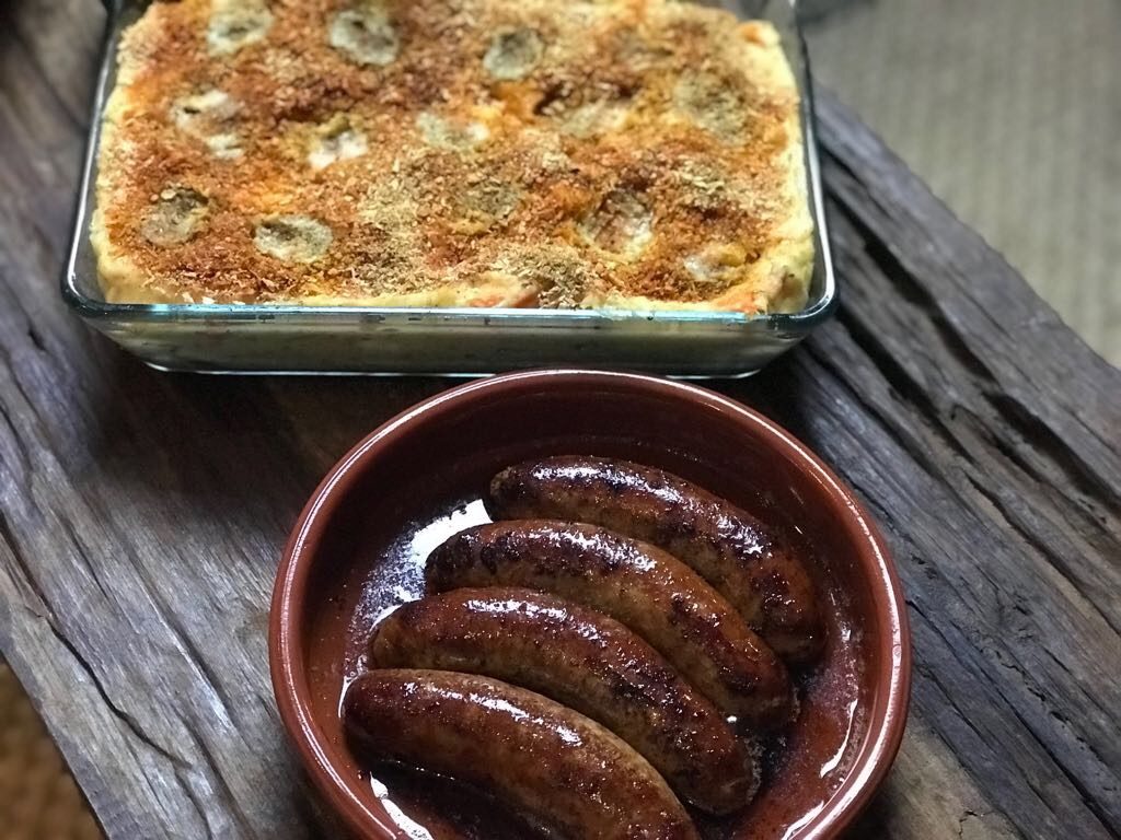 Hutspot met kruidenroomkaas en een kruidig krokant korstje