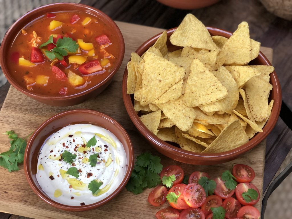 pittige Mexicaanse tomatensoep