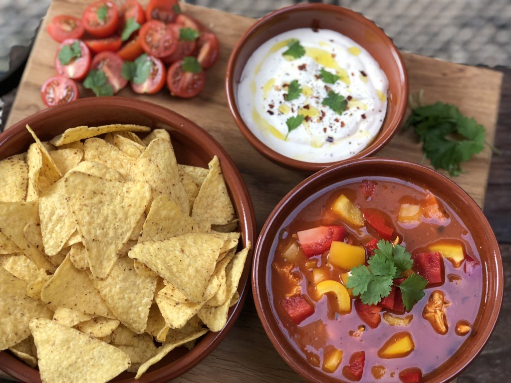 Pittige Mexicaanse tomatensoep 