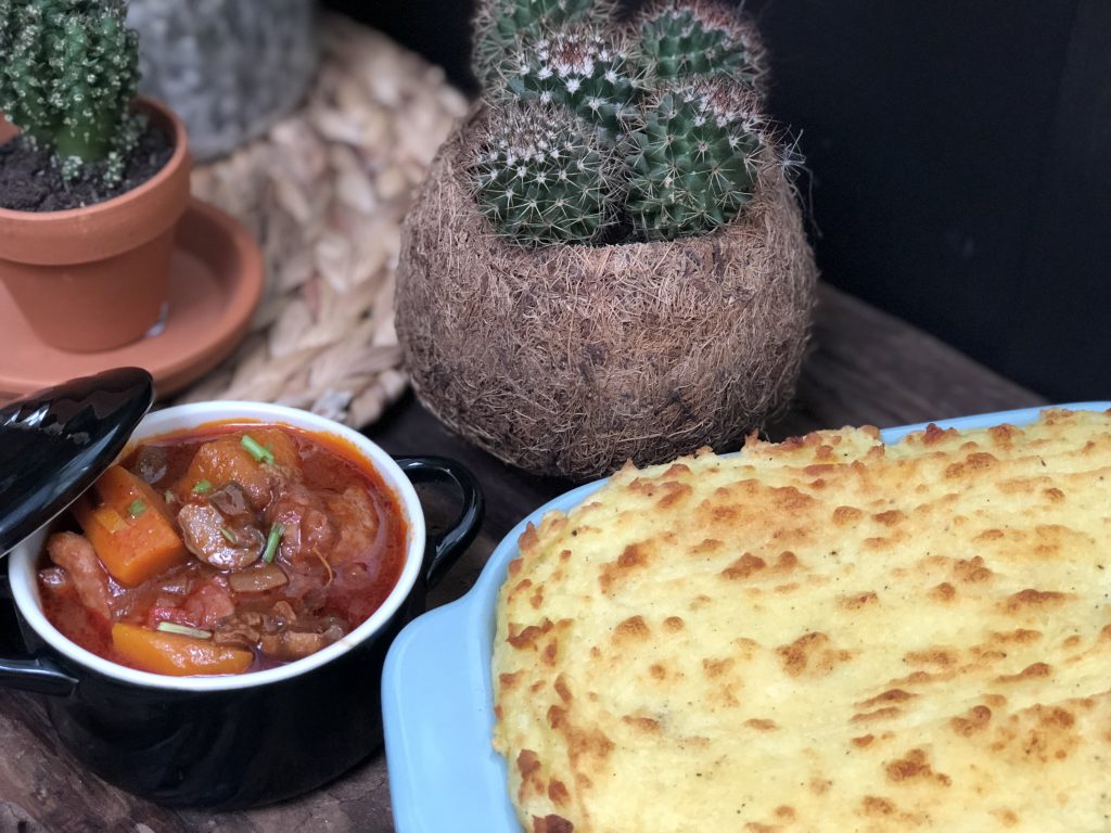 stoofschotel van kip en pompoen