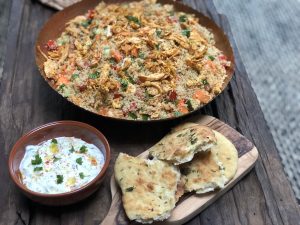 couscous salade met sriracha kip