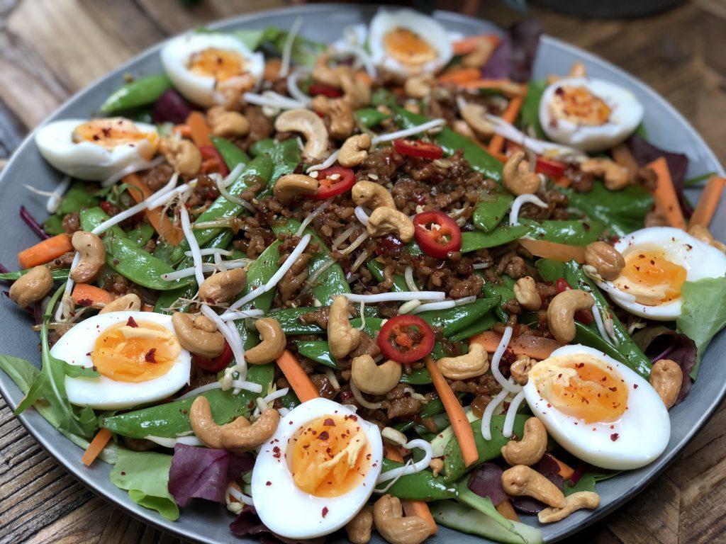 Thaise salade met kip