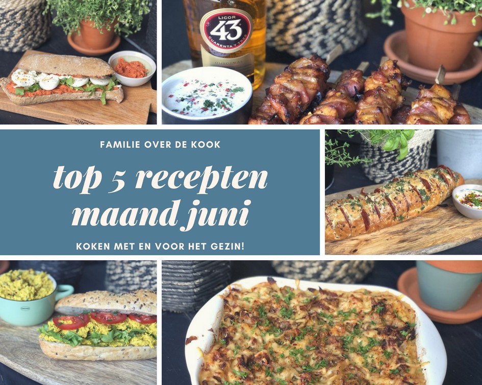 top 5 recepten maand juni 2018