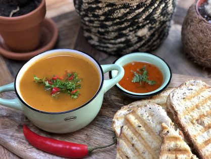 simpele pittige pompoensoep