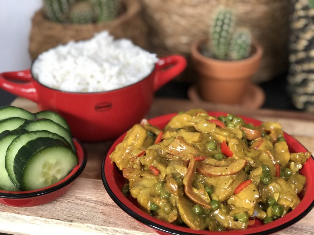 recept zelf pittige kip kerrie maken zonder ananas
