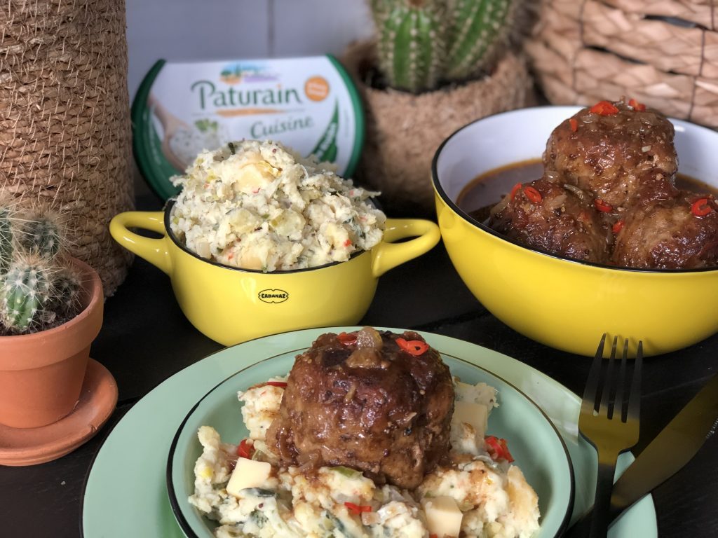 recept zelfgemaakte prei stamppot met kruidenroomkaas, mosterd en kaas