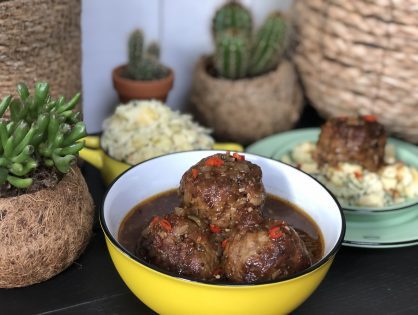Gehaktballen in cola jus: kruidig, zoet en pittig