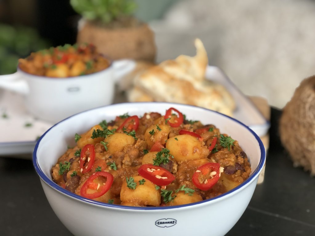 recept snelle chili con carne met gehakt en krieltjes