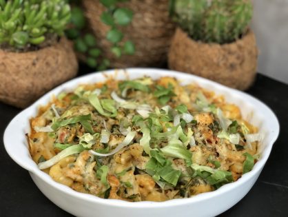 ovenschotel met krieltjes, Boursin en andijvie