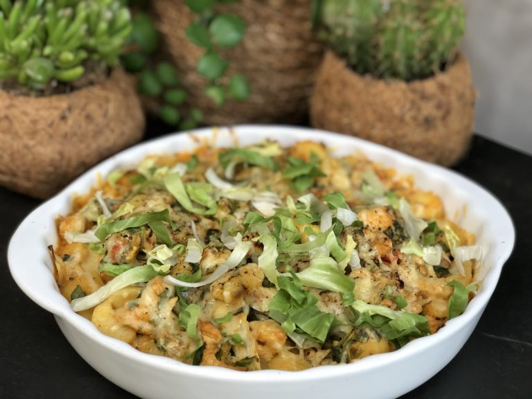 ovenschotel met krieltjes, Boursin en andijvie