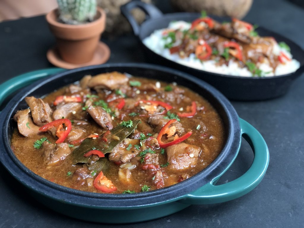 recept Javaanse kip stoofpot met rijst.