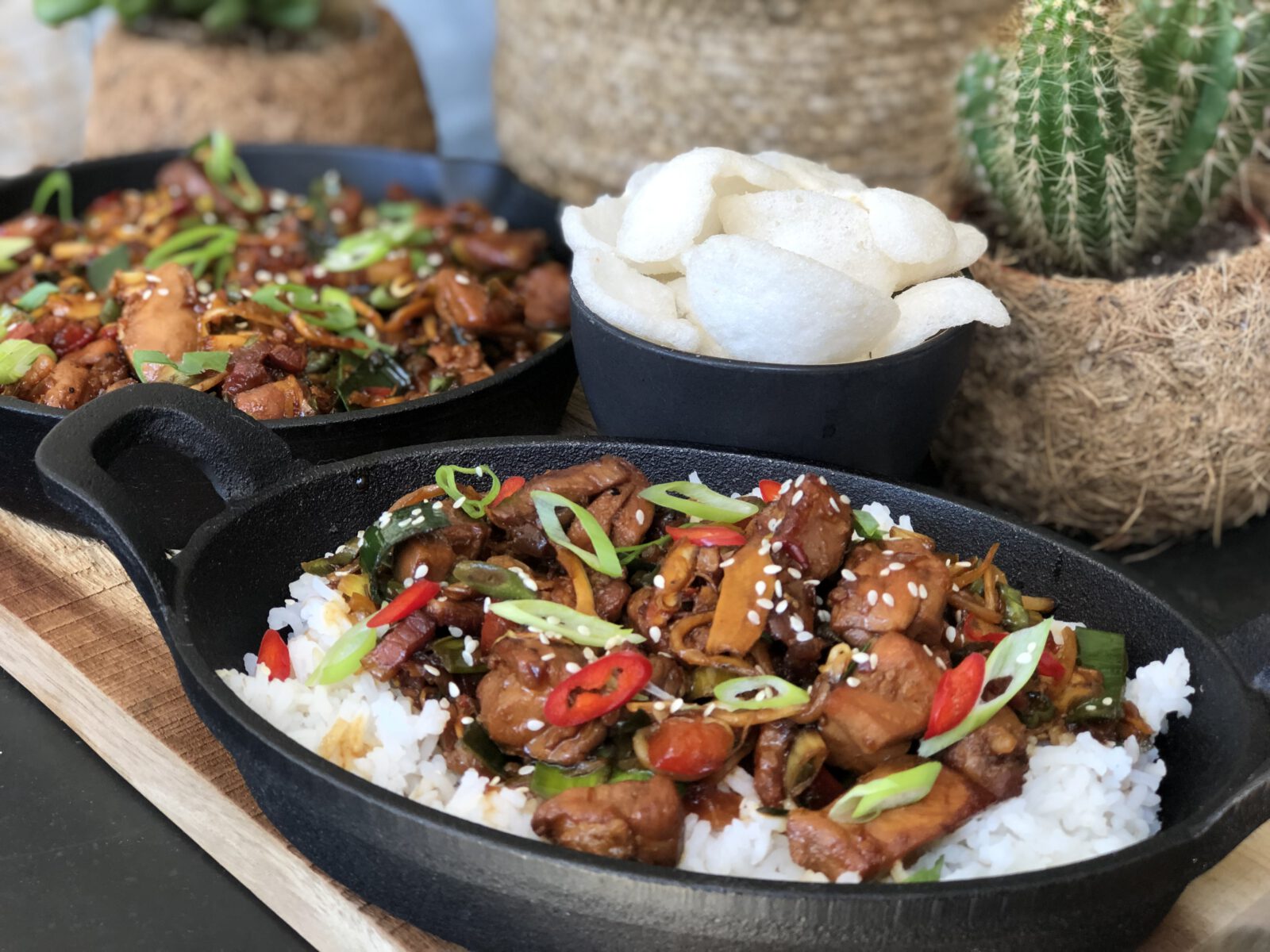 kip ketjap met groenten en rijst