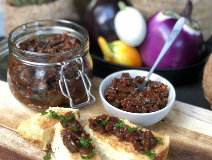 aubergine chutney met tomaat: verrassend lekker!