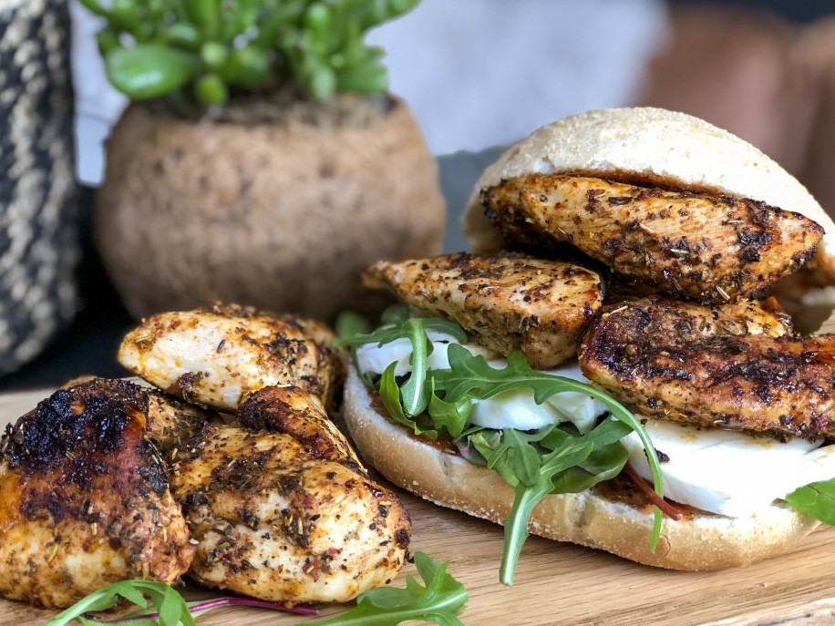 broodje met Italiaanse kip