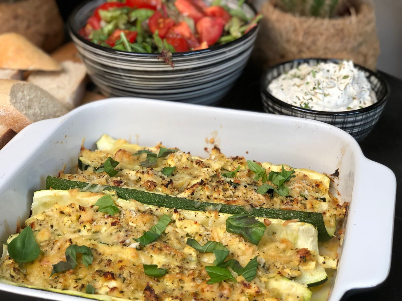 Italiaans gevulde courgette