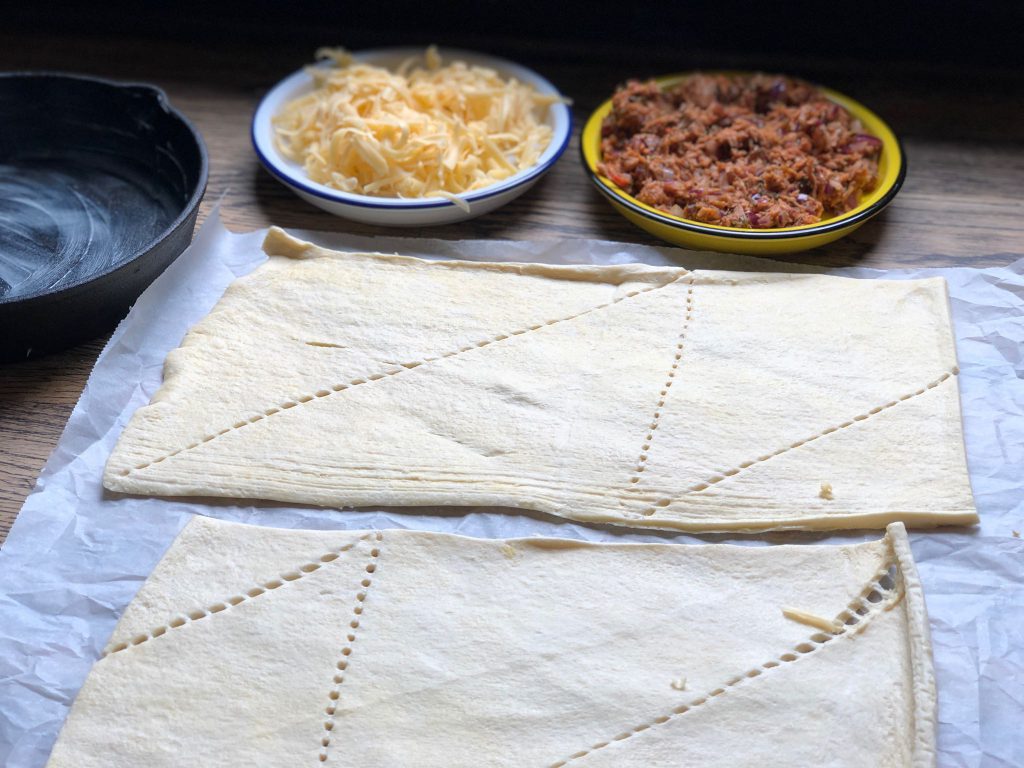 croissantdeeg vullen