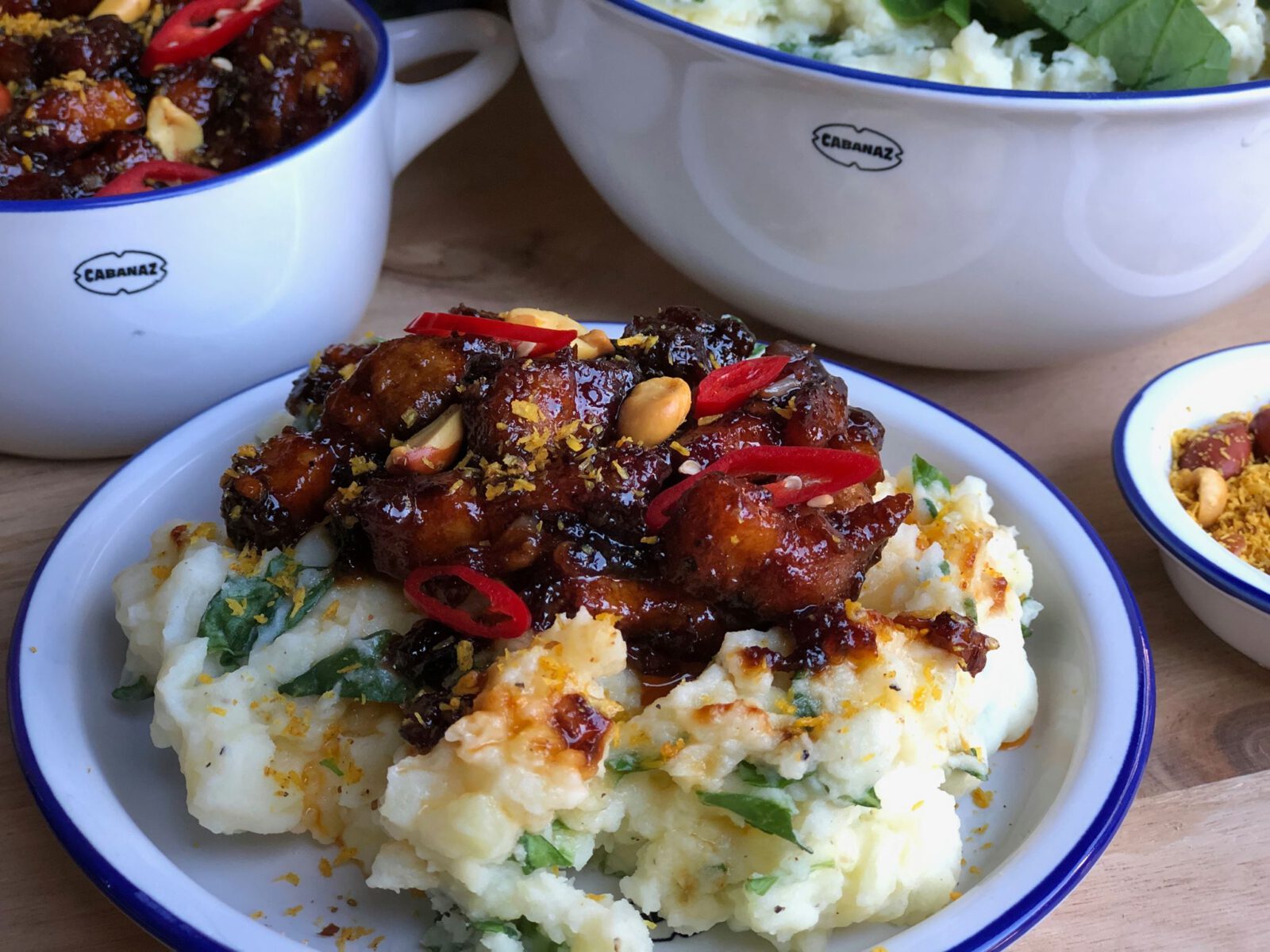 Paksoi stamppot met Indische spek