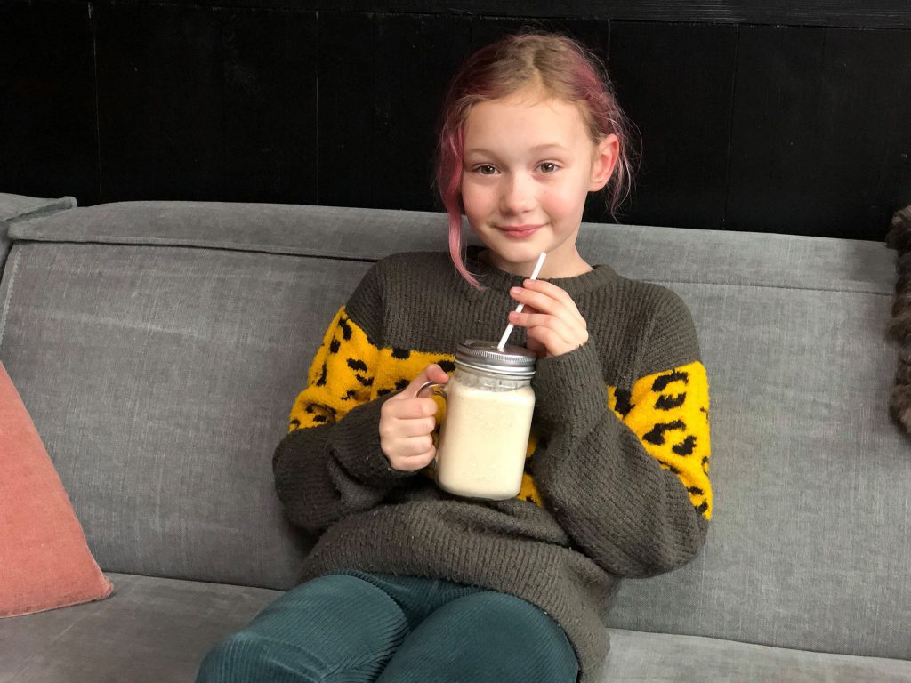 Smoothie met banaan en perzik