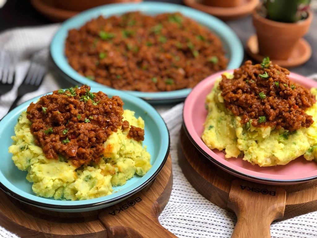 pittig gehakt maken met spruitjes stamppot 