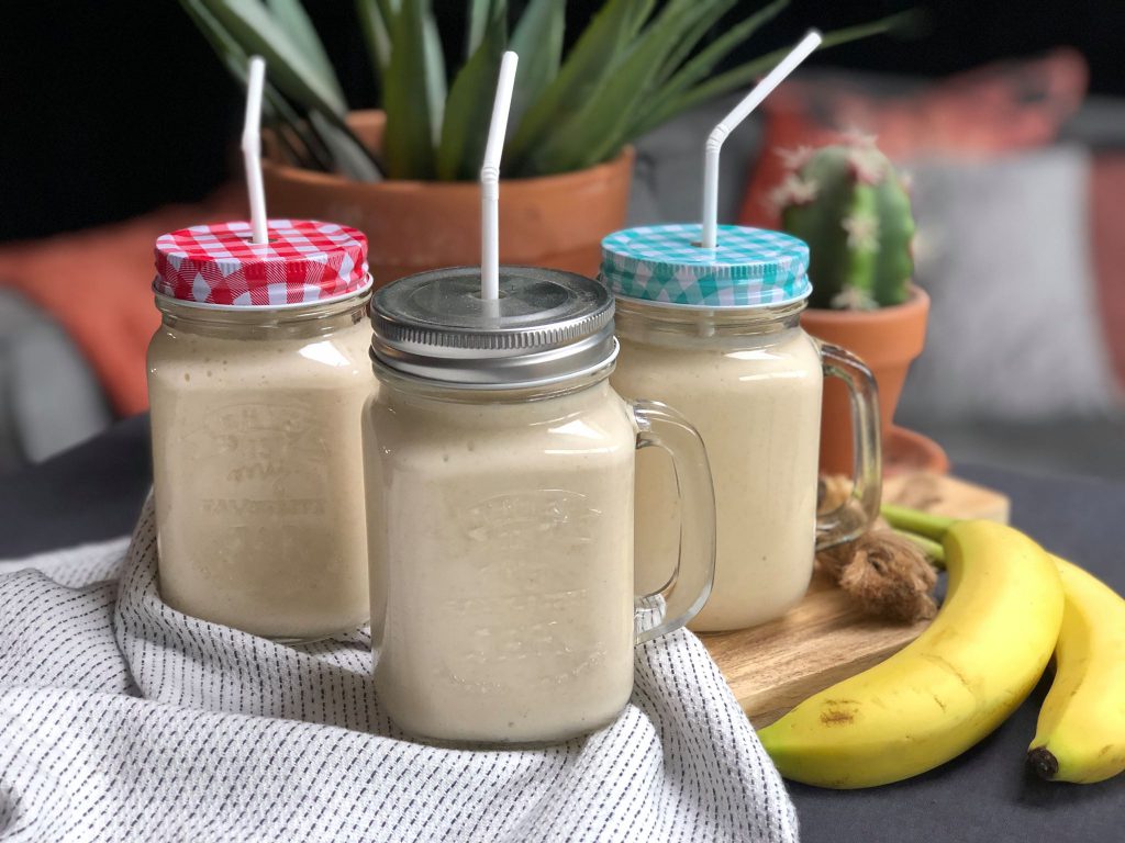 Smoothie met banaan en perzik