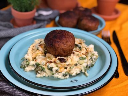 andijviestamppot met gehaktballen