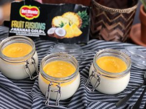 panna cotta met ananas en kokos