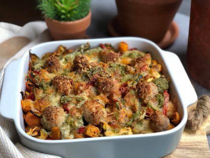 Italiaanse ovenschotel met krieltjes en pesto