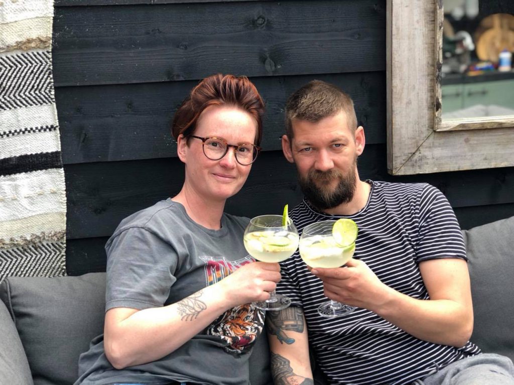 Zomerse cocktail met limoen en gember