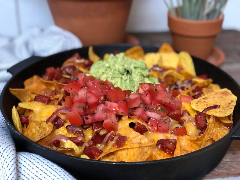 nacho's met chorizo schotel
