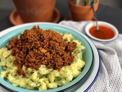 andijviestamppot met pittig gehakt in ketjap