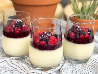 simpele panna cotta met rood fruit