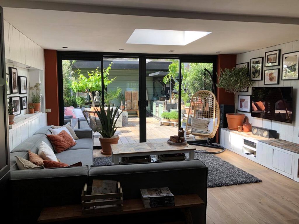 zwarte aluminium schuifpui