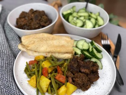 Surinaamse lam masala stoof