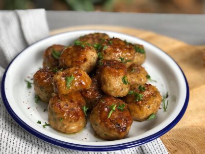 honing knoflook kipgehaktballetjes