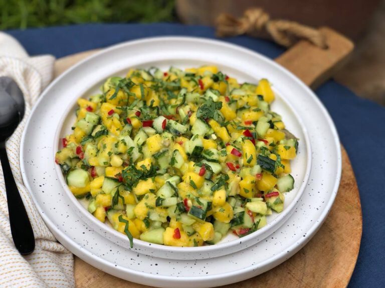 pittige mango salsa met rode peper