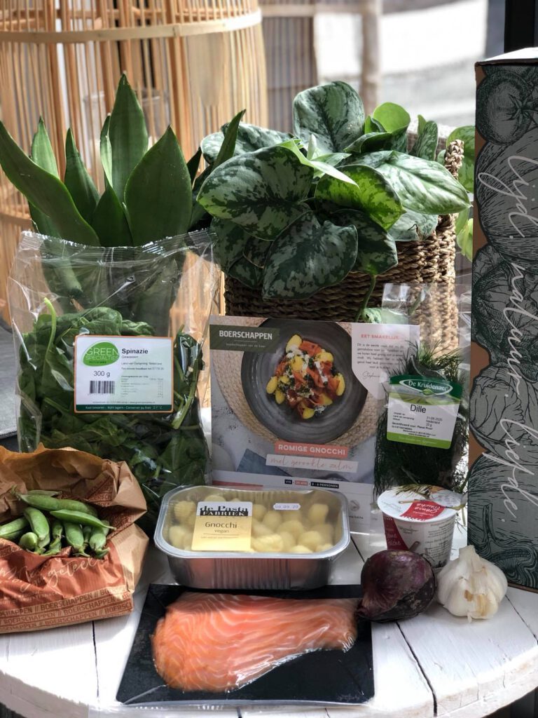 gnocchi met zalm uit de boerschappen gemaksbox