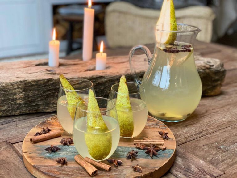 winterse limonade met peer en perensiroop