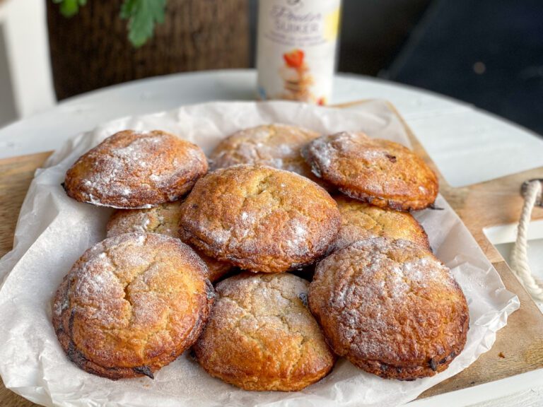 zelf appelkoeken maken met poedersuiker