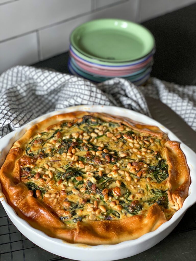 quiche met spinazie en feta