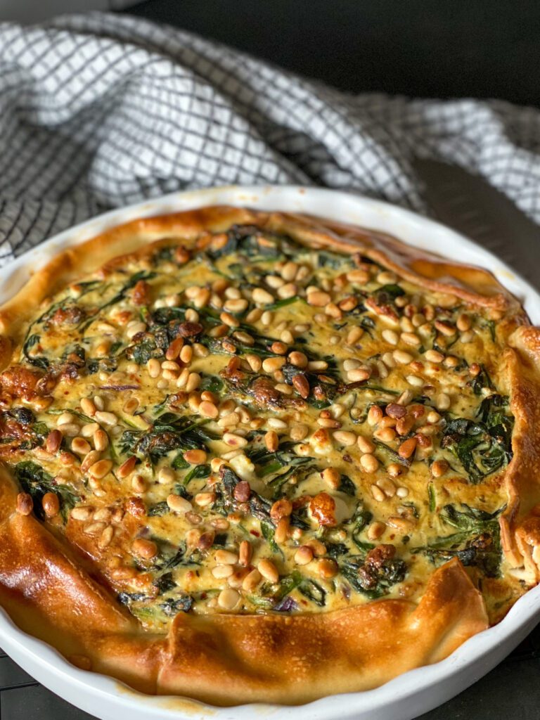 quiche met spinazie en feta