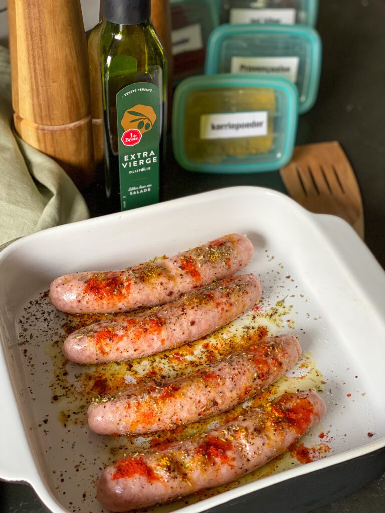 worst uit de oven gegrild