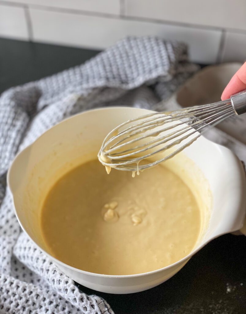 wafel beslag met melk en zelfrijzend bakmeel