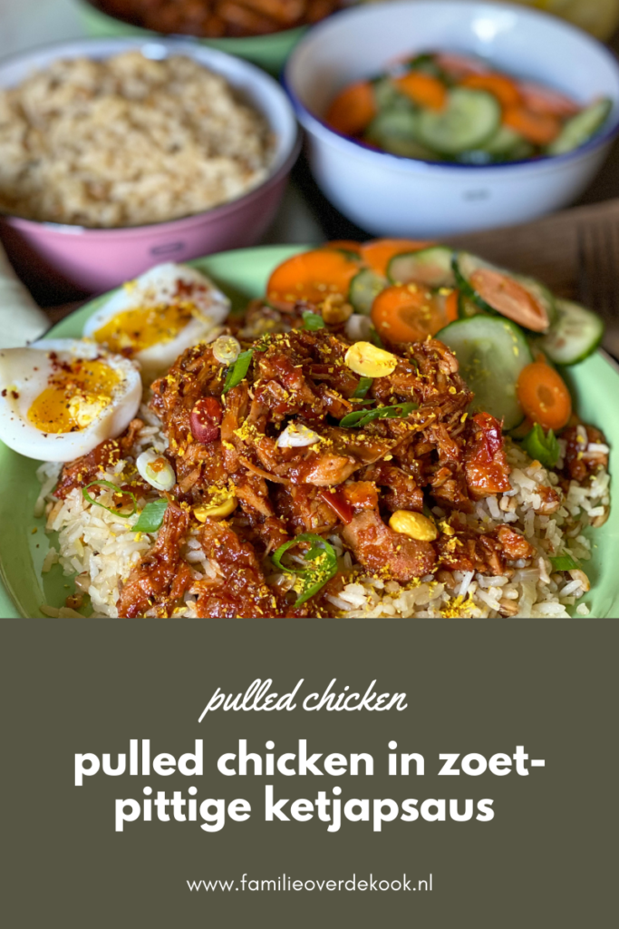 pulled chicken in ketjapsaus 