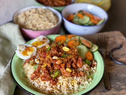 pulled chicken ofwel kip in ketjap saus