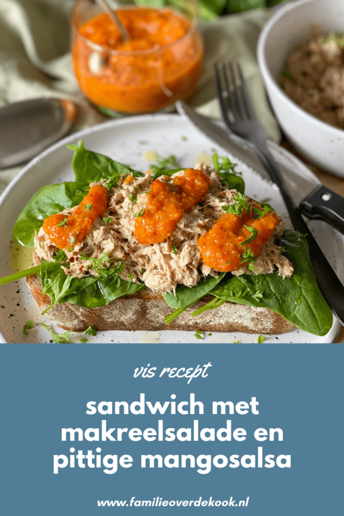 vis recept: sandwich makreelsalade