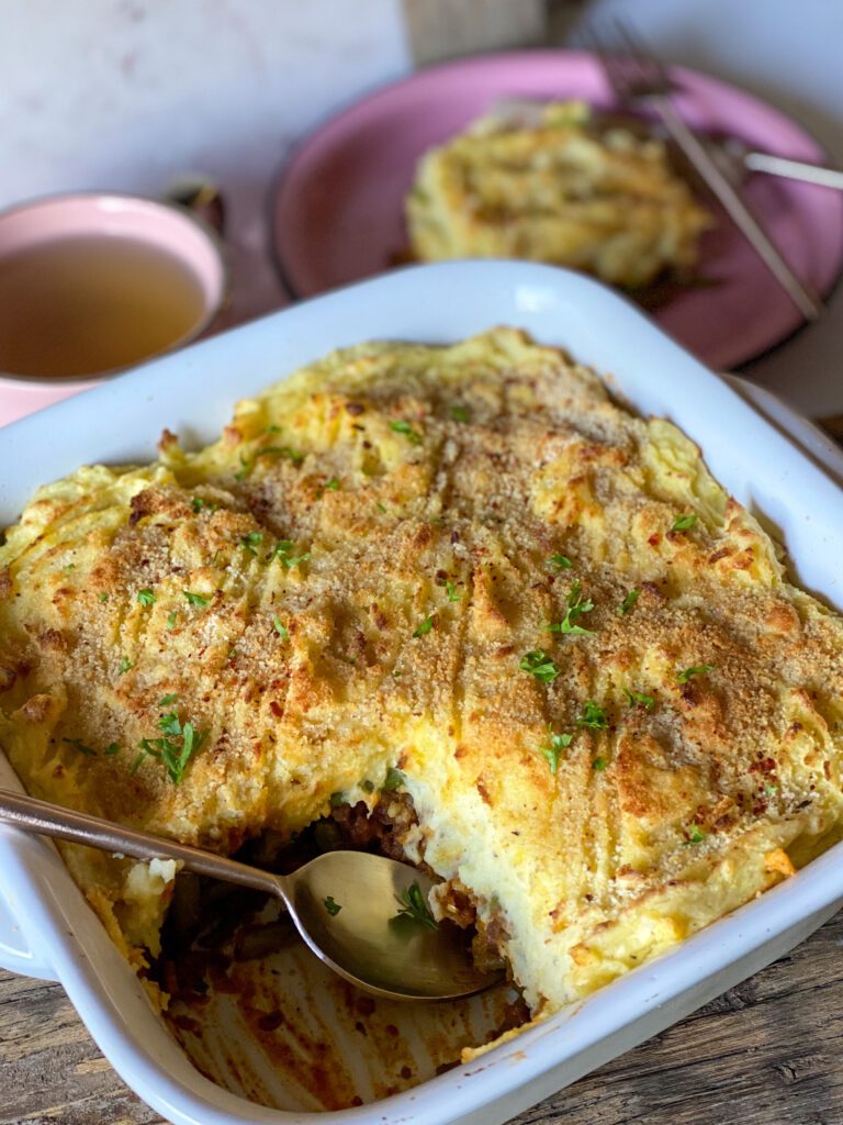 sperziebonen ovenschotel met gehakt en puree