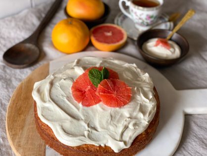 cake met grapefruit