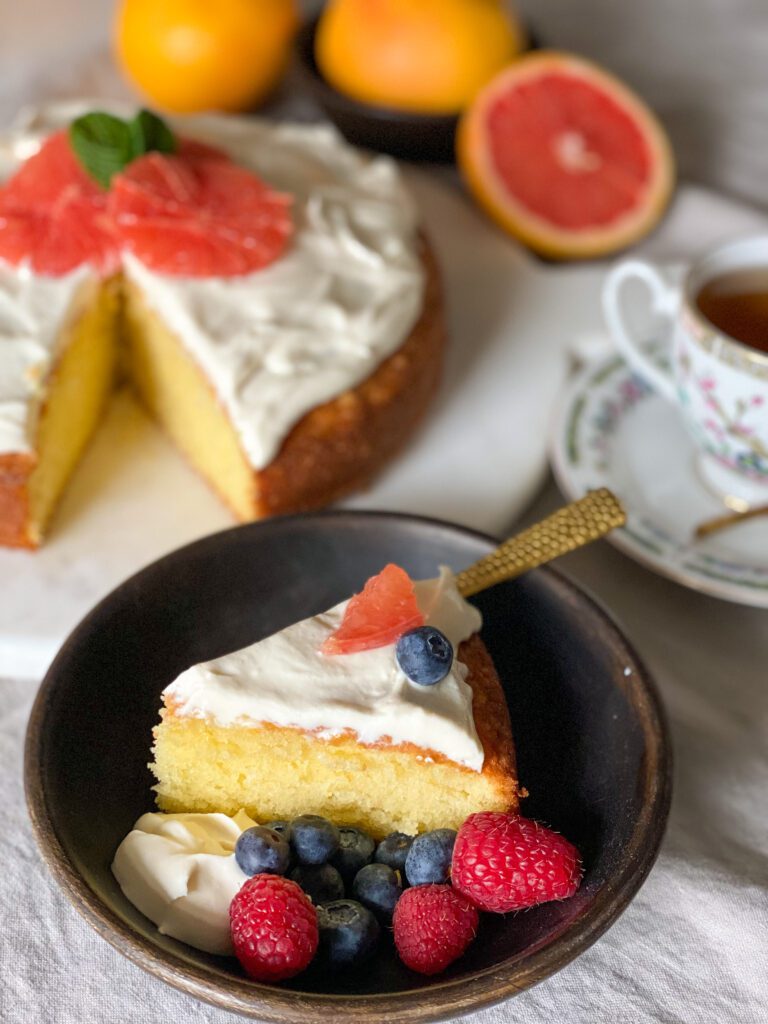 cake met grapefruit